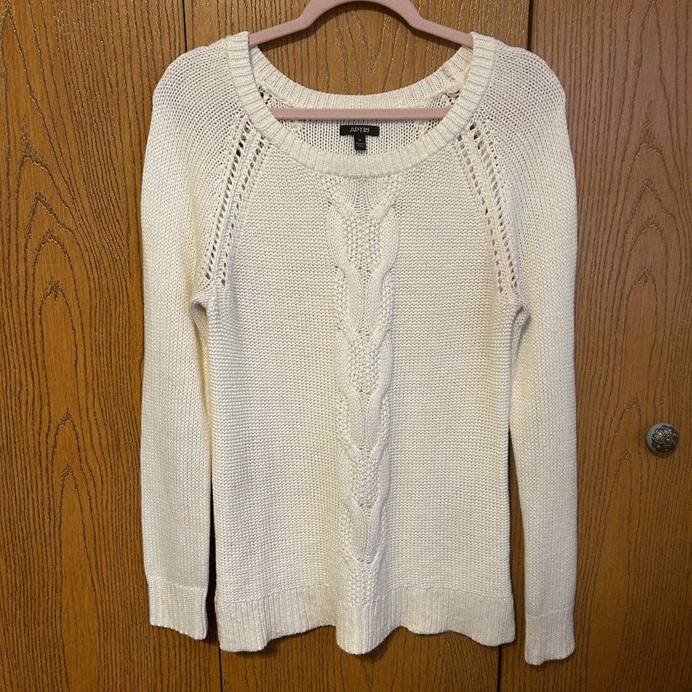 Cream knit sweater
